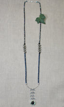 Load image into Gallery viewer, Blue Flower Drop Necklace
