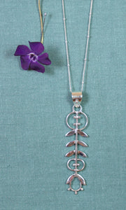 Doodle Flower Pendant Necklace