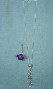Doodle Flower Pendant Necklace