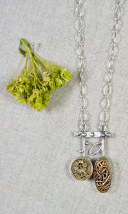 SALE/Button Duo Necklace