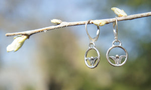 Tiny Circle Bud Earrings