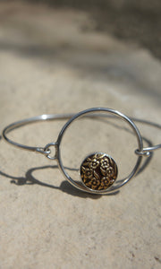 Circle Button Bangle Bracelet