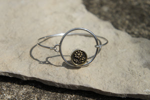 Circle Button Bangle Bracelet