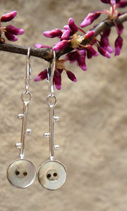 Small Button Branch Earrings