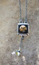 Load image into Gallery viewer, Mini Square Button Drop Necklace
