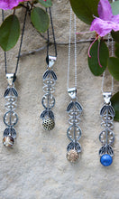 Load image into Gallery viewer, Thin Folk Doodle Button Pendant Necklace
