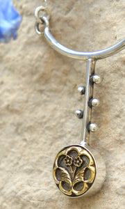 Branch and Brass Flower Necklace