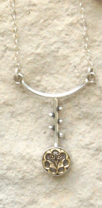 Branch and Brass Flower Necklace