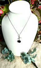 Load image into Gallery viewer, Black Flower Drop 2 Necklace
