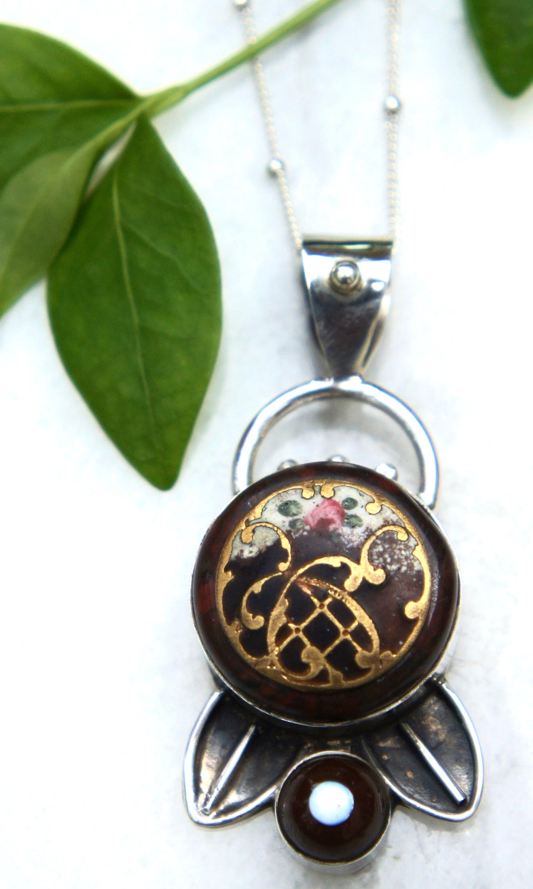 Leaf Drop Duo Necklace